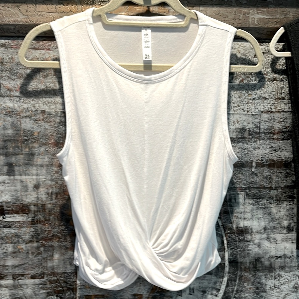 Alo yoga cover tank, white M